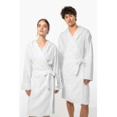 Biologische badjas met capuchon White S/M
