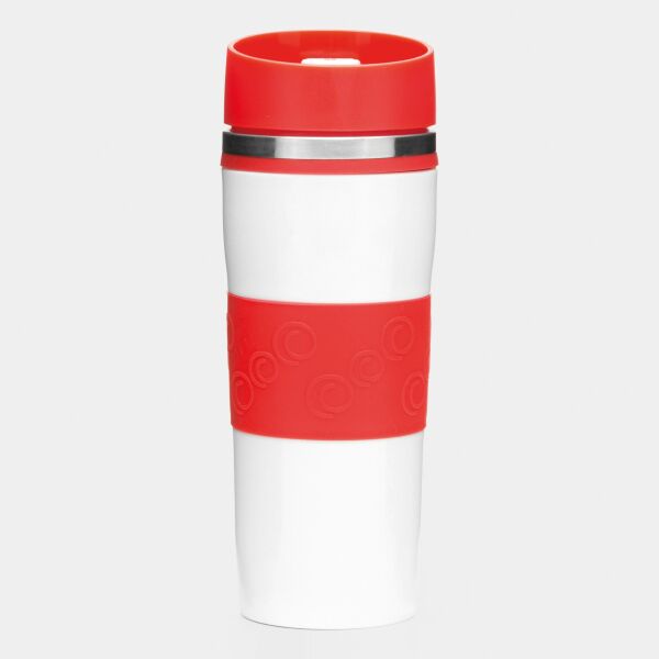 ARABICA - Dubbelwandige isoleerbeker rood, wit ARABICA - Dubbelwandige isoleerbeker rood, wit
