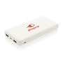 High density 10.000 mAh zakformaat powerbank, wit