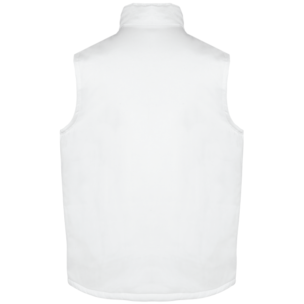 Gewatteerde uniseks bodywarmer van polykatoen multizakken White XS Gewatteerde uniseks bodywarmer van polykatoen multizakken White XS