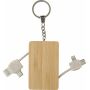 Bamboe sleutelhanger Bianca bruin