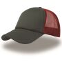RAPPER CAP, GREY/RED, One size, ATLANTIS HEADWEAR