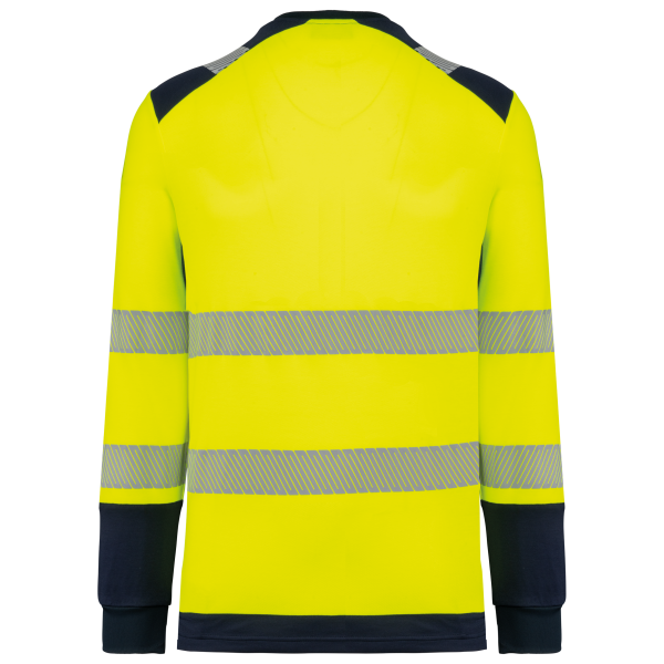 Gerecycled veiligheids-T-shirt lange mouwen Hi Viz Yellow / Navy S Gerecycled veiligheids-T-shirt lange mouwen Hi Viz Yellow / Navy S