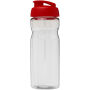H2O Active® Base 650 ml sportfles met flipcapdeksel - Transparant/Rood