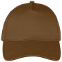 Ecologische uniseks pet met 5 panelen Dark camel One Size