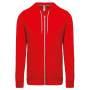 Licht katoenen sweatvest met capuchon Red L