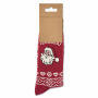SOC LARGE - Paar kerstsokken L - Bordeaux
