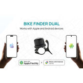 Bike Finder Dual RCS fietsbel met wereldwijde locatiebepalin, zwart