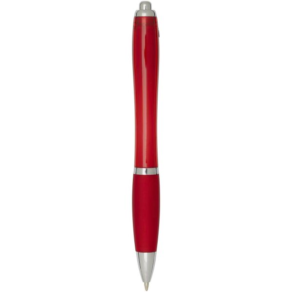 Nash RCS balpen van gerecycled plastic met gekleurde behuizing en grip (zwarte inkt) - Rood Nash RCS balpen van gerecycled plastic met gekleurde behuizing en grip (zwarte inkt) - Rood