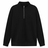 Brickstone unisex half zip sweater, 280 gr/m² - Zwart