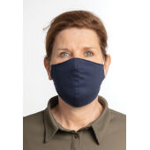 Herbruikbaar 2 laags katoenen gezichtsmasker, donkerblauw
