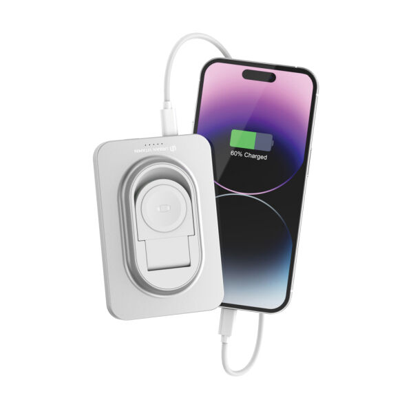 Urban Vitamin Malibu RCS aluminum 2 in 1 5000 mAh powerbank, zilver Urban Vitamin Malibu RCS aluminum 2 in 1 5000 mAh powerbank, zilver