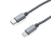 3-in-1 gevlochten nylon kabel, grijs
