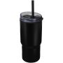 Westin 540 ml RCS gerecyclede dubbelwandige thermosbeker met rietje - Zwart Westin 540 ml RCS gerecyclede dubbelwandige thermosbeker met rietje - Zwart