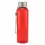 Tritan drinkfles 650 ml met RVS dop, transparant rood Tritan drinkfles 650 ml met RVS dop, transparant rood
