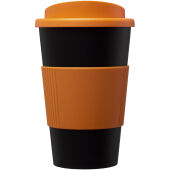 Americano® 350 ml geïsoleerde beker met grip - Zwart/Oranje Americano® 350 ml geïsoleerde beker met grip - Zwart/Oranje