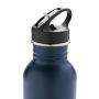 Deluxe RVS sportfles, donkerblauw