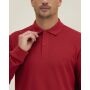 Prepster 2.0 Long Sleeve - De unisex polo met lange mouwen - Passionate Red (XXS)