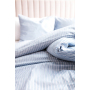 VINGA Princeton percal beddengoed, 4-delige set, blauw