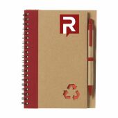 RecycleNote-L notitieboek - rood