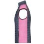 Ladies' Knitted Hybrid Vest pink melange/anthracite melange S