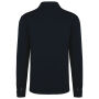 Ecologisch verwassen herenoverhemd in geborsteld fleece Washed Navy Blue 3XL
