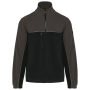 Tweekleurig ecologisch uniseks fleecevest Black / Dark Grey XS