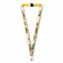 Polyester keycord met gesublimeerde satijnen overlay