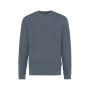 Iqoniq Denali gerecycled katoen sweater ongeverfd, heather navy (XS)