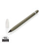 Aluminium inktloze pen met gum, groen