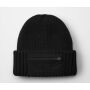 ZIP PATCH BEANIE, BLACK, One size, BEECHFIELD