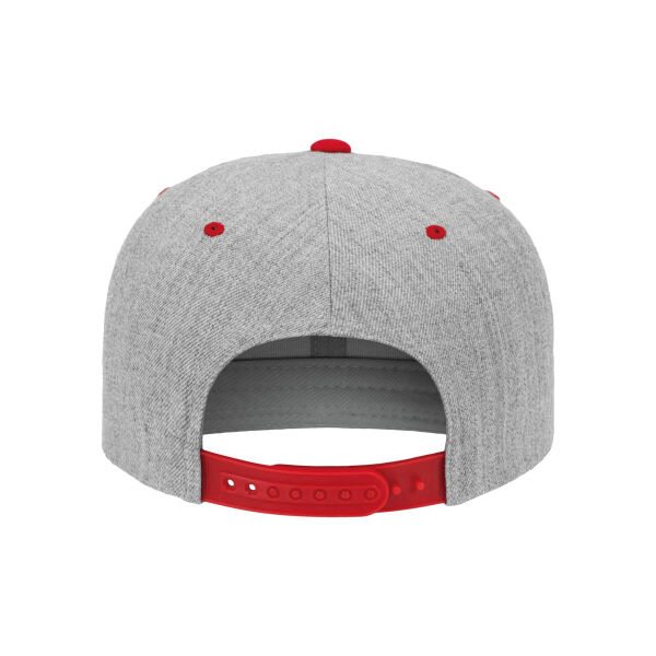 Zweifarbige Classic Snapback Cap HEATHER / RED One Size