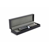 Metalen balpen en rollerbal pen set - Donker gun metal