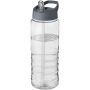 H2O Active® Treble 750 ml sportfles met tuitdeksel - Transparant/Storm grey
