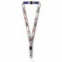Afneembare polyester keycord met gesublimeerde satijnen overlay