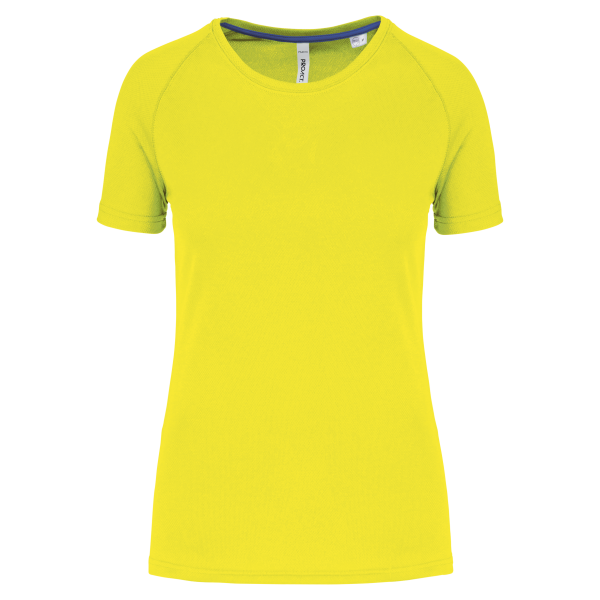T-shirt de sport à col rond recyclé femme Fluorescent Yellow XXL T-shirt de sport à col rond recyclé femme Fluorescent Yellow XXL