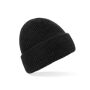 COSY RIBBED BEANIE, BLACK MARL, One size, BEECHFIELD
