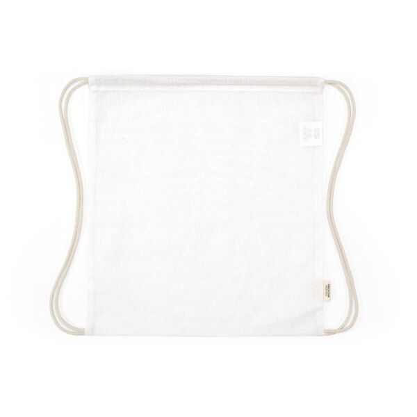 Gerecycled katoenen eco gymtas Lhotse | 140 g/m² | 41×37 cm | Koord rugzak | Wit Gerecycled katoenen eco gymtas Lhotse | 140 g/m² | 41×37 cm | Koord rugzak | Wit