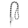 Polyester 2-kleurige koord-lanyard met full color label