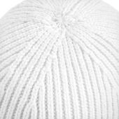Engineered Knit Ribbed Beanie - White - One Size