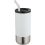 Grayson 480 ml RCS recycled insulated tumbler with straw - White