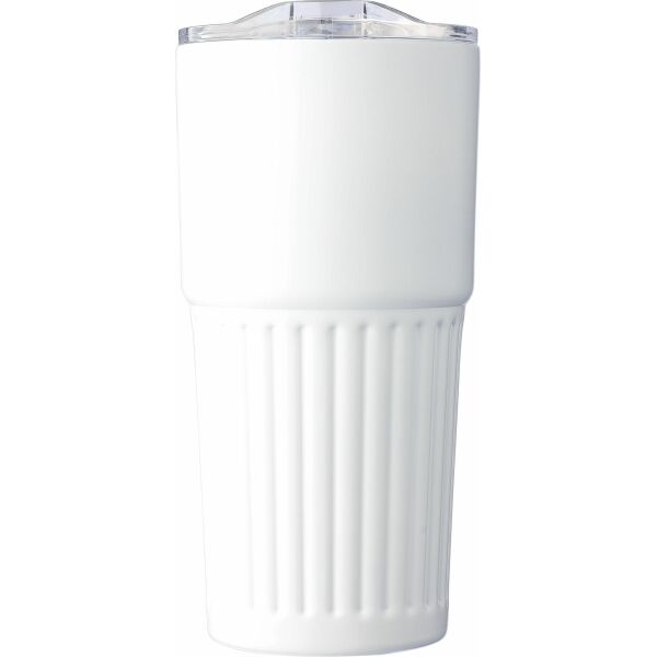 Gerecyclede roestvrijstalen dubbelwandige drinkmok (500 ml) Kael wit Gerecyclede roestvrijstalen dubbelwandige drinkmok (500 ml) Kael wit