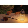 Aurora RCS gerecyclede plastic USB-oplaadbare tafellamp, grijs