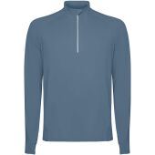 Estambul herensweater met lange mouwen en halve rits - Storm blue - 3XL