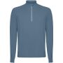 Estambul herensweater met lange mouwen en halve rits - Storm blue - 3XL
