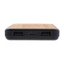 RCS gerecycled plastic 8.000 mAh draadloze powerbank, bruin