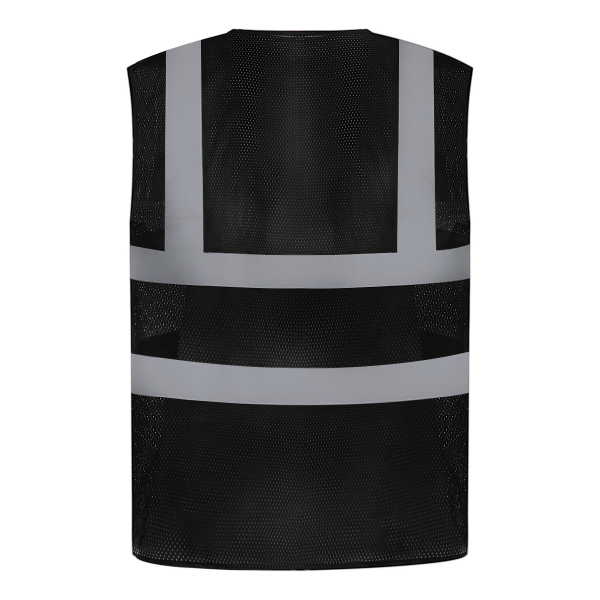 Hoge zichtbaarheid hesje van gaas Black L Hoge zichtbaarheid hesje van gaas Black L