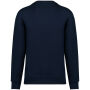 Ecologische uniseks sweater met ronde hals en afhangende mouwen in geborsteld fleece Navy Blue 3XL