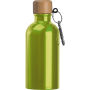 Drinkfles van rvs met karabijnhaak, 400 ml