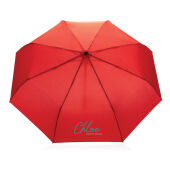21" Impact AWARE™ RPET 190T bamboe auto open/dicht paraplu, rood